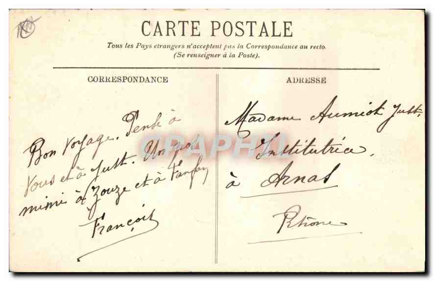 CPA Marseille Le Quai du Port et la Rue de la Republique  — Verso