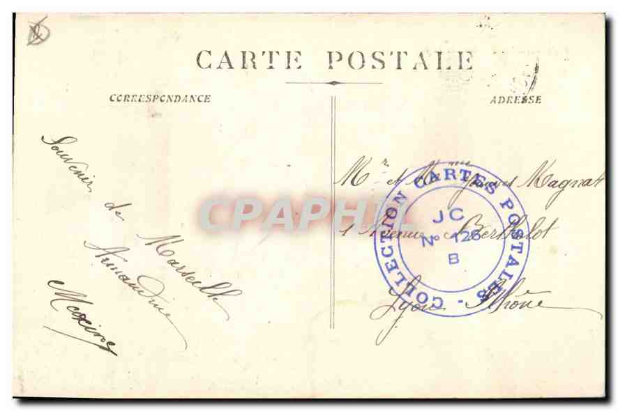 CPA Marseille Rue de la Republique  — Verso