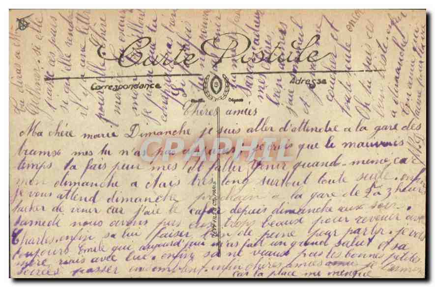 CPA Marseille La Rue de la Republique  — Verso
