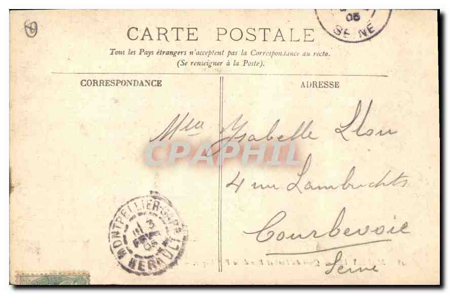 CPA Marseille Quai du Port et Rue de la Republique  — Verso