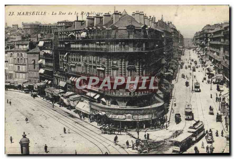 CPA Marseille La Rue de la Republique 