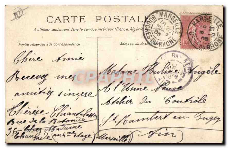 CPA Marseille La Rue de la Republique  — Rückseite