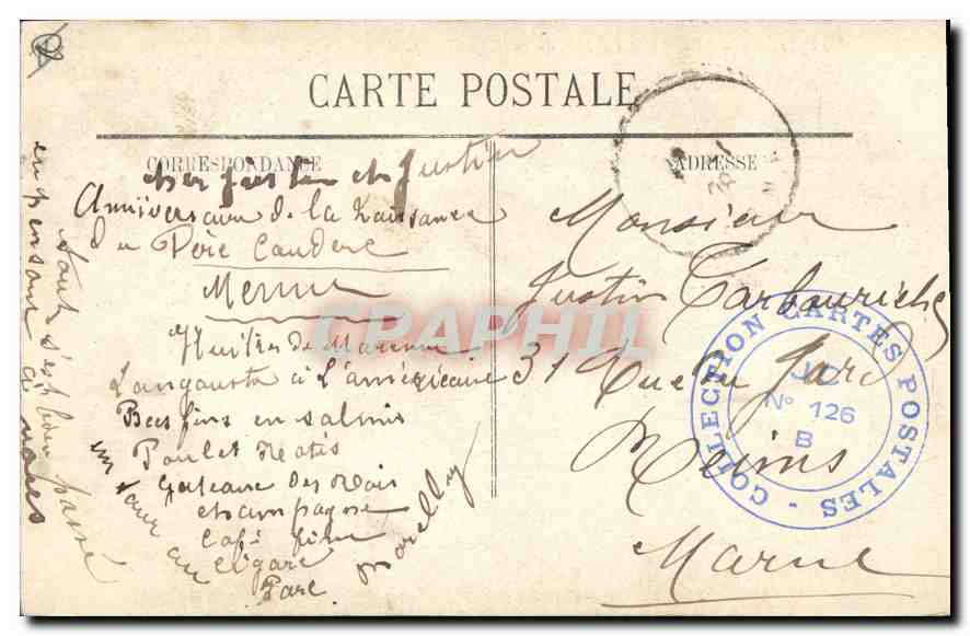 CPA Marseille La Rue de la Republique  — Verso