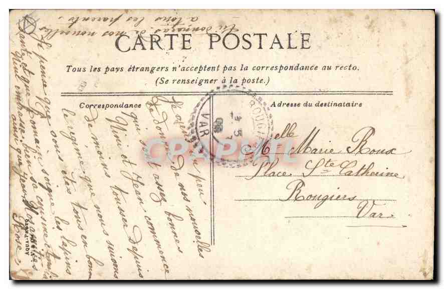 CPA Marseille Quai de Vieux Port et Rue de la Republique  — Rückseite