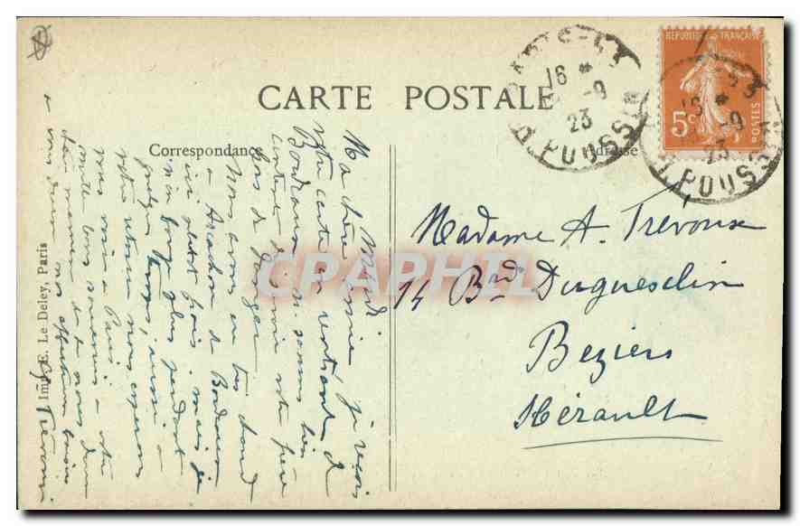CPA Marseille Le Quai du Port et Rue de la Republique  — Verso