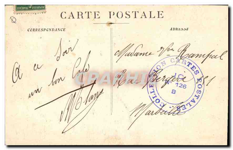 CPA Marseille Rue de la Republique  — Verso