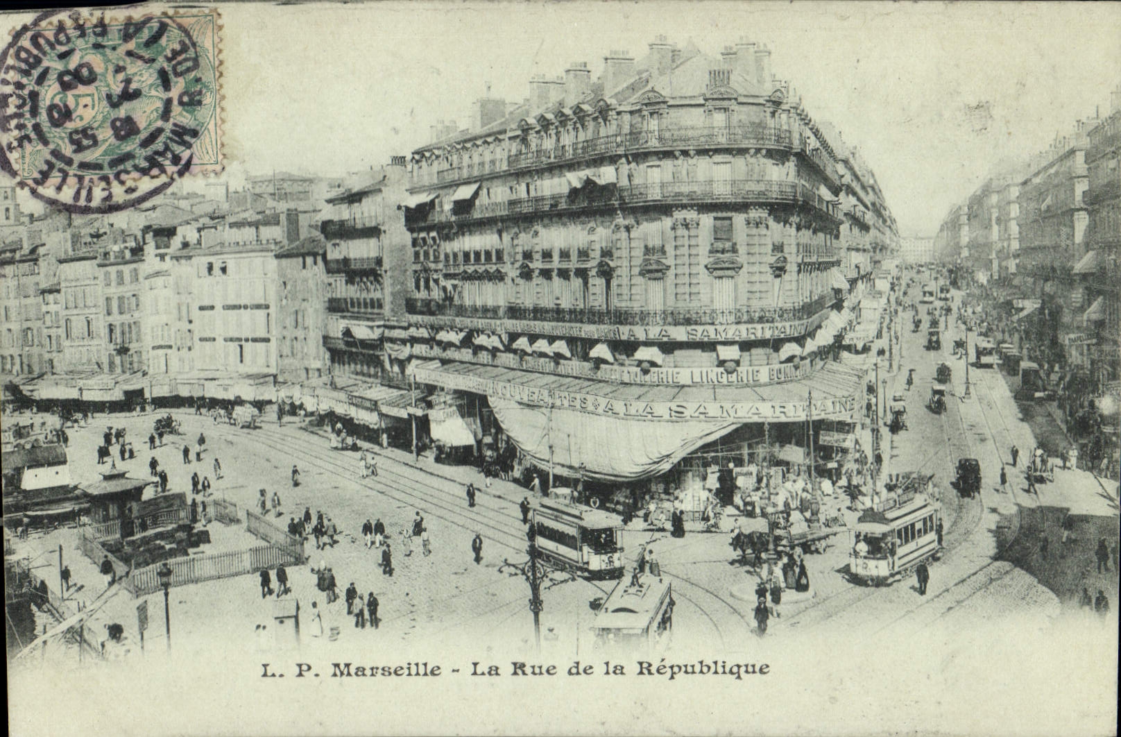 CPA Marseille La Rue de la Republique 