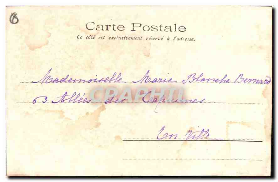 CPA Marseille La Rue de la Republique et Quai du Port  — Rückseite