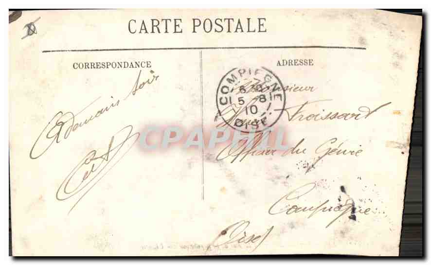 CPA Marseille Le Quai du Port et la Rue de la Republique  — Verso