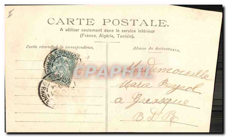 CPA Marseille Rue de la Republique et Quai du Port  — Rückseite