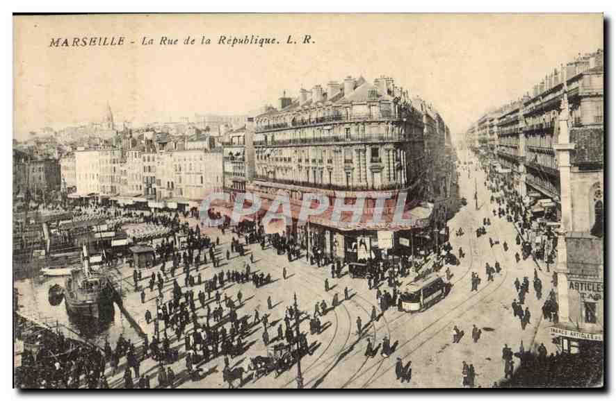 CPA Marseille La Rue de la Republique 