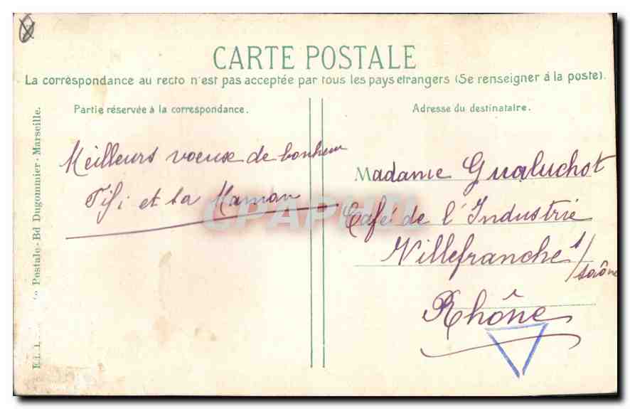 CPA Marseille Rue de la Republique  — Rückseite