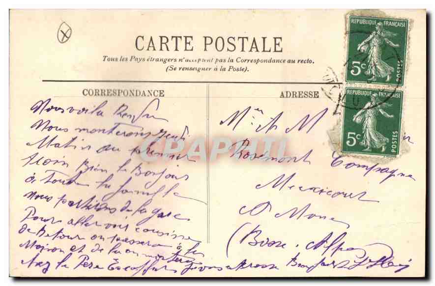 CPA Marseille La Rue de la Republique  — Rückseite