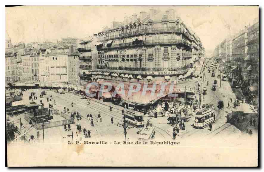 CPA Marseille La Rue de la Republique 