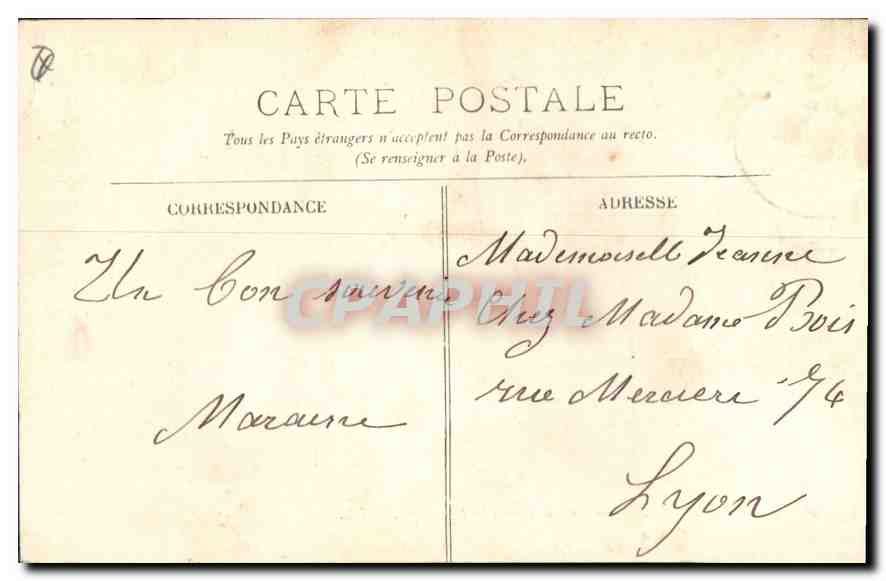 CPA Marseille Quai du Port et Rue de la Republique  — Rückseite