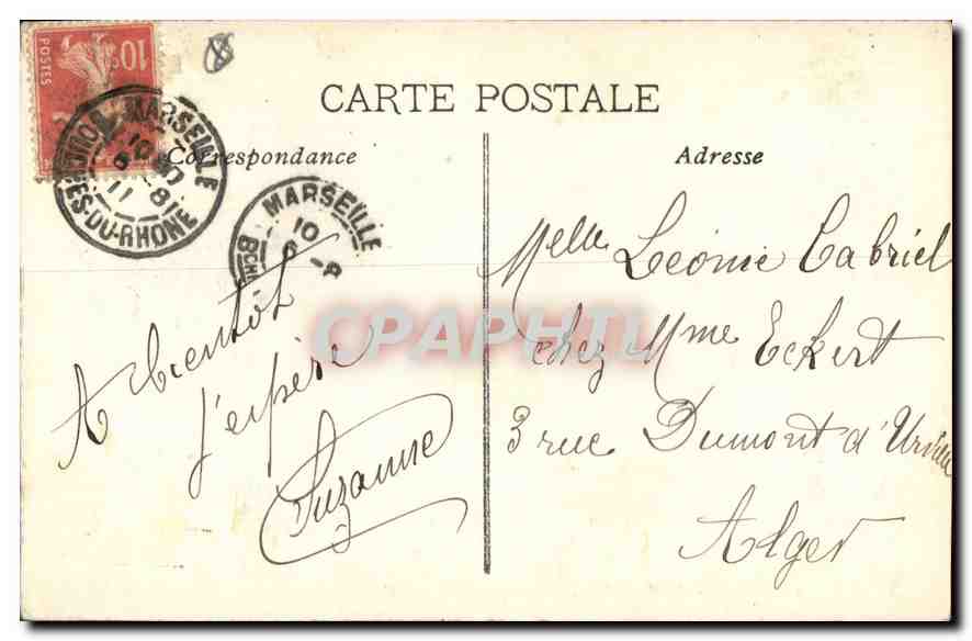 CPA Marseille Rue de la Republique  — Verso
