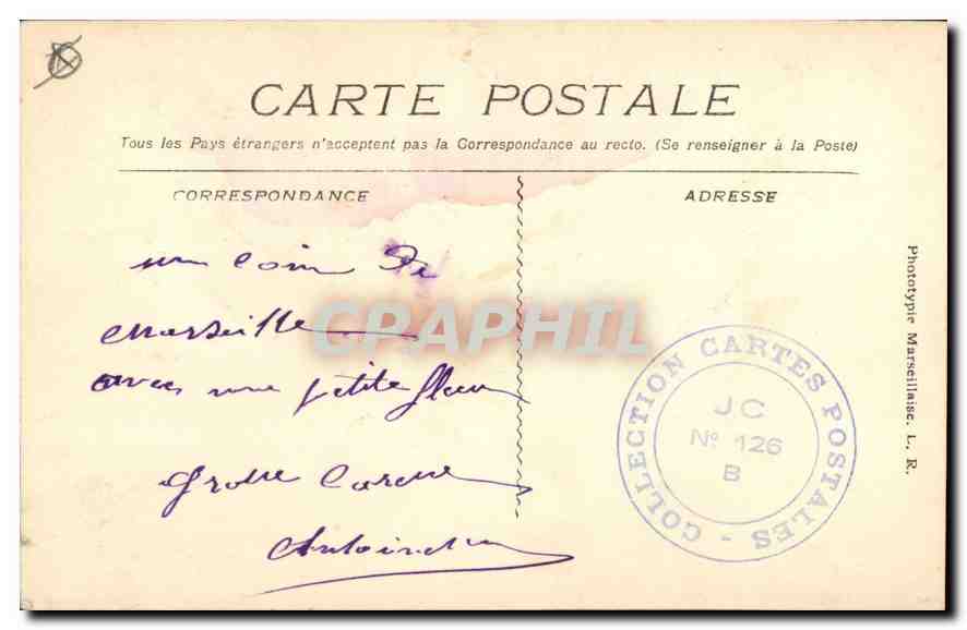 CPA Marseille La Rue de la Republique  — Verso