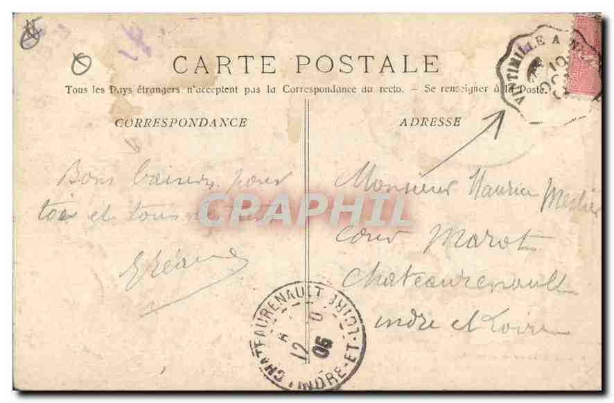 CPA Marseille La Rue de la Republique  — Verso