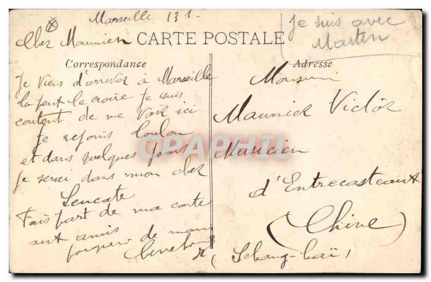 CPA Marseille Rue de la Republique  — Rückseite