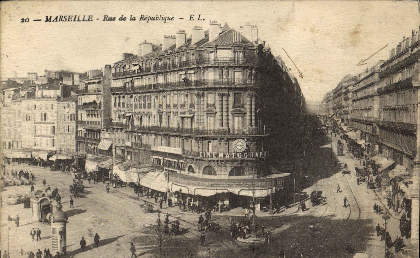 Marseille - Rue de la République — Cinématographe — E.L. n°20