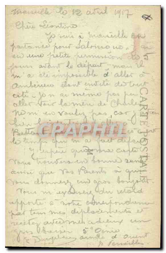 CPA Marseille Rue de la Republique  — Verso