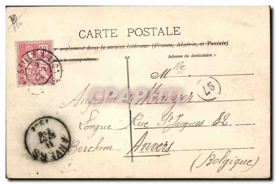 CPA Marseille La Rue de la Republique  — Verso