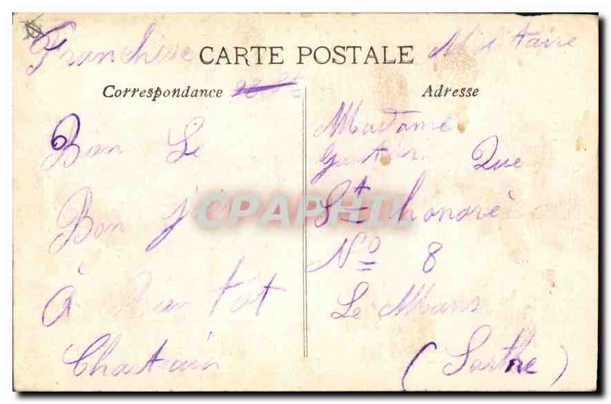 CPA Marseille La Rue de la Republique  — Verso