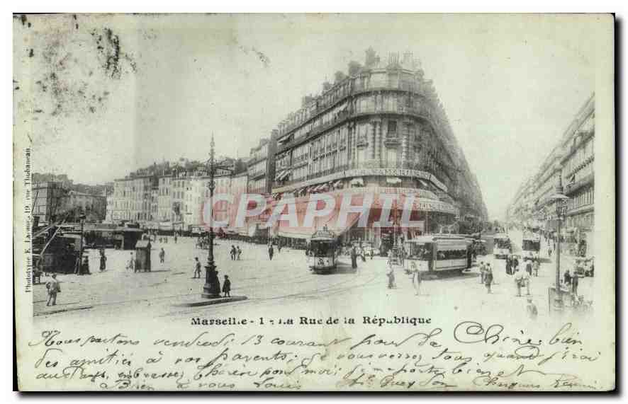 CPA Marseille la Rue de la Republique 
