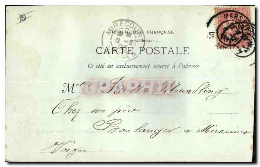 CPA Marseille la Rue de la Republique  — Verso