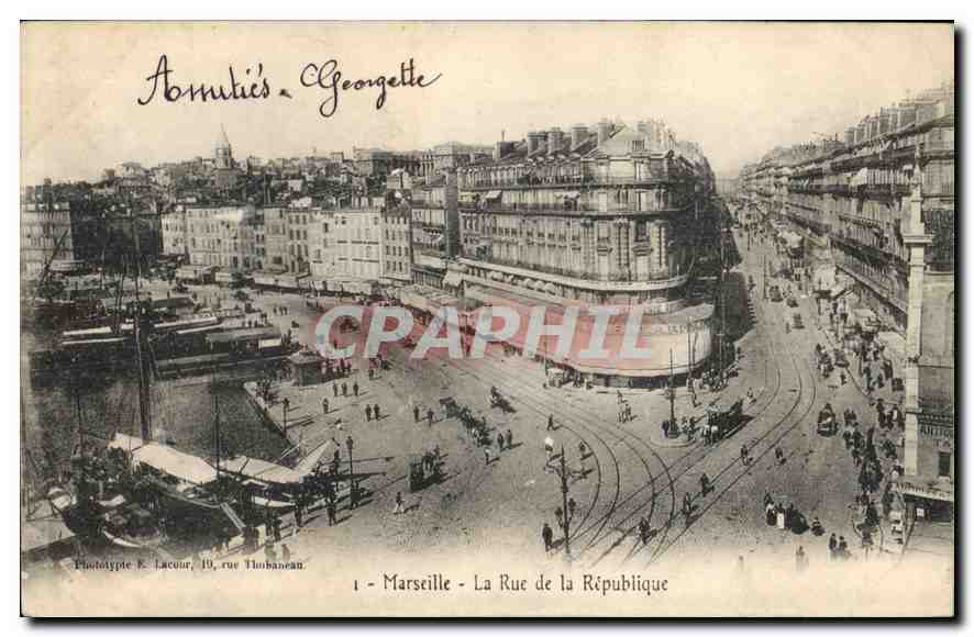 CPA Marseille la rue de la Republique 