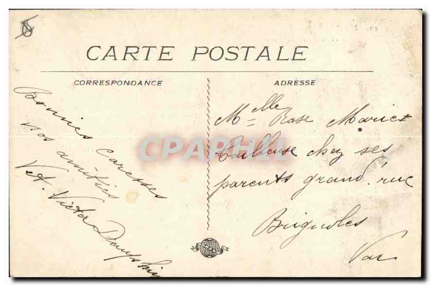 CPA Marseille rue de la Republique et le Quai du Port  — Verso