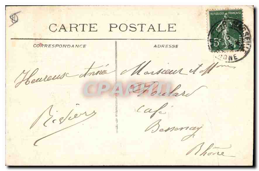 CPA Marseille rue de la Republique  — Verso