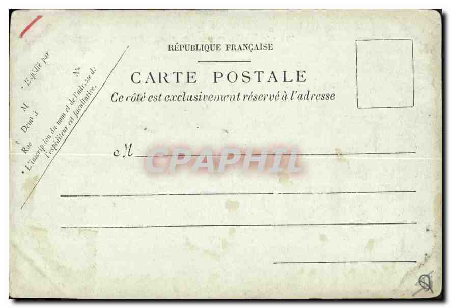 CPA Marseille le Quai du Port et la rue de la Republique  — Verso