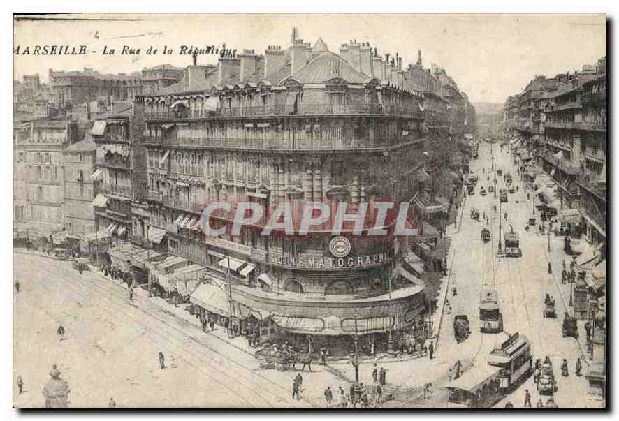 CPA Marseille la rue de la Republique 