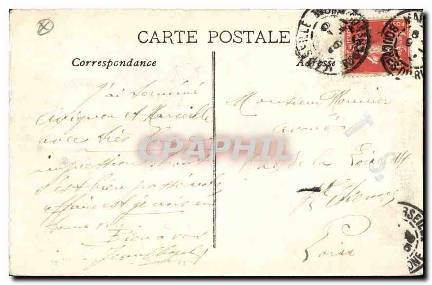 CPA Marseille rue de la Republique  — Rückseite