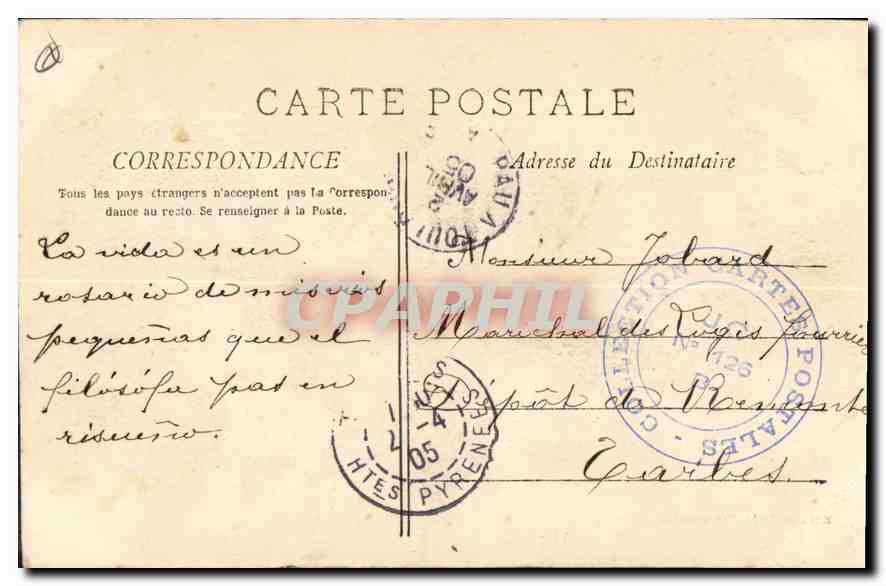 CPA Marseille la rue de la Republique  — Verso