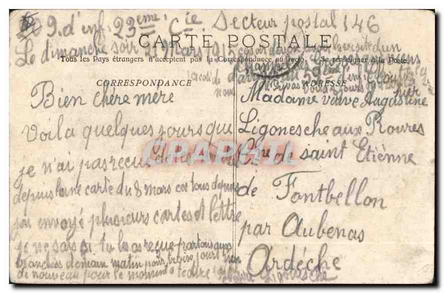 CPA Marseille la rue de la Republique  — Rückseite