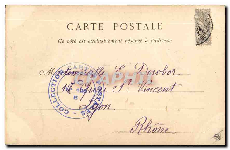 CPA Marseille Perspective de la rue de la Republique  — Verso