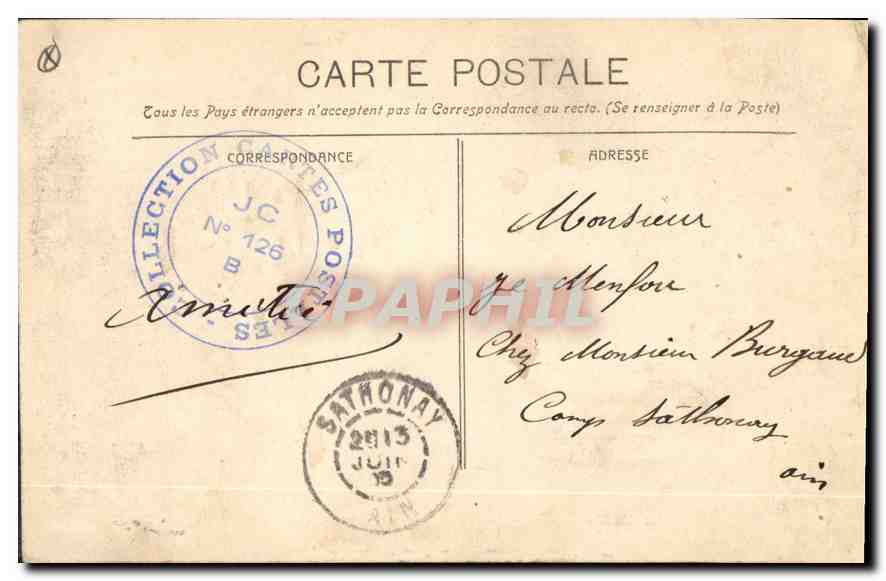 CPA Marseille la rue de la Republique  — Rückseite