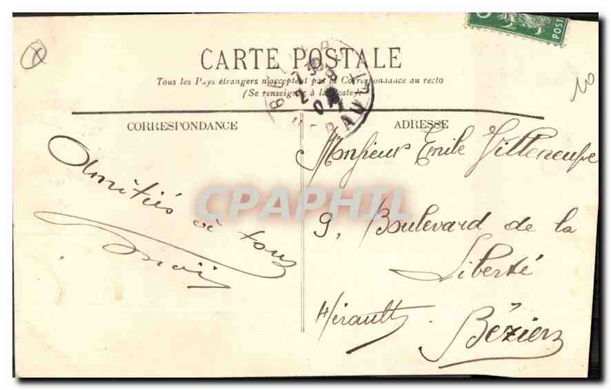 CPA Marseille rue de la Republique  — Verso