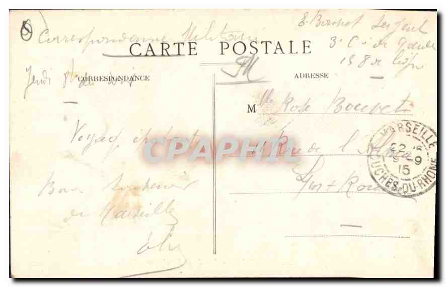 CPA Marseille rue de la Republique  — Verso