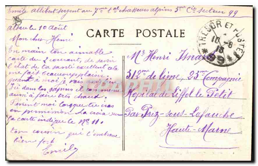 CPA Marseille la rue de la Republique  — Verso