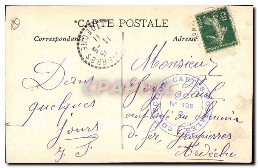 CPA Marseille rue de la Republique  — Verso