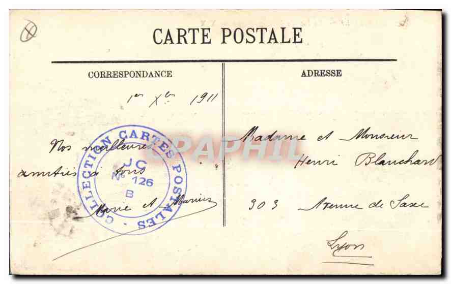 CPA Marseille la rue de la Republique  — Verso