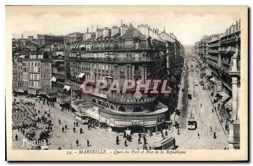 CPA Marseille Quai du Port et rue de la Republique 