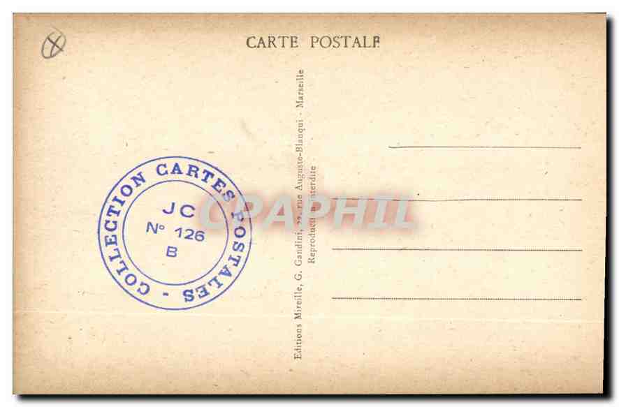 CPA Marseille Quai du Port et rue de la Republique  — Verso