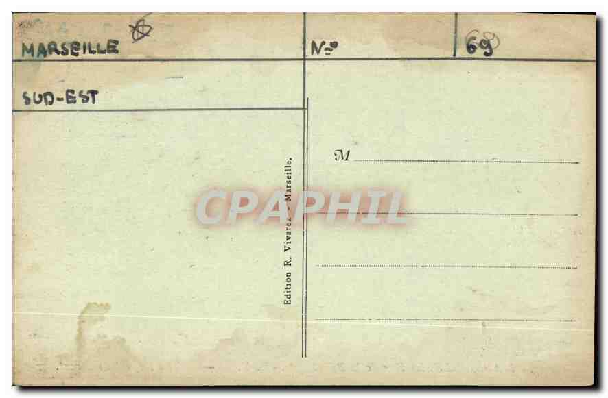 CPA Marseille la rue de la Republique  — Verso