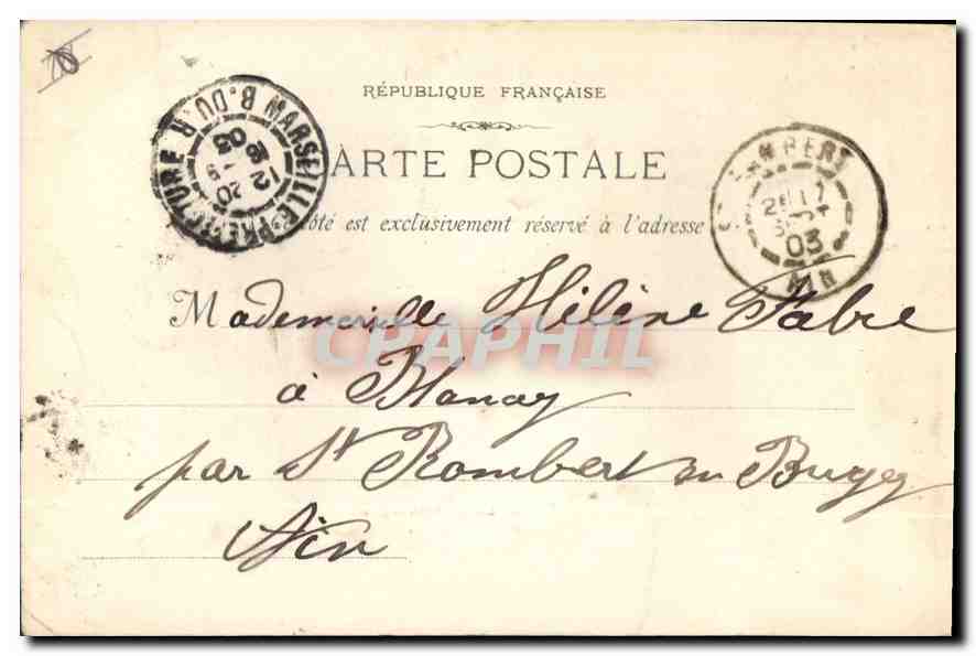 CPA Marseille la rue de la Republique  — Verso