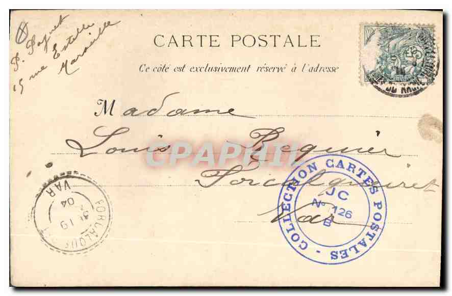 CPA Marseille rue de la Republique  — Verso