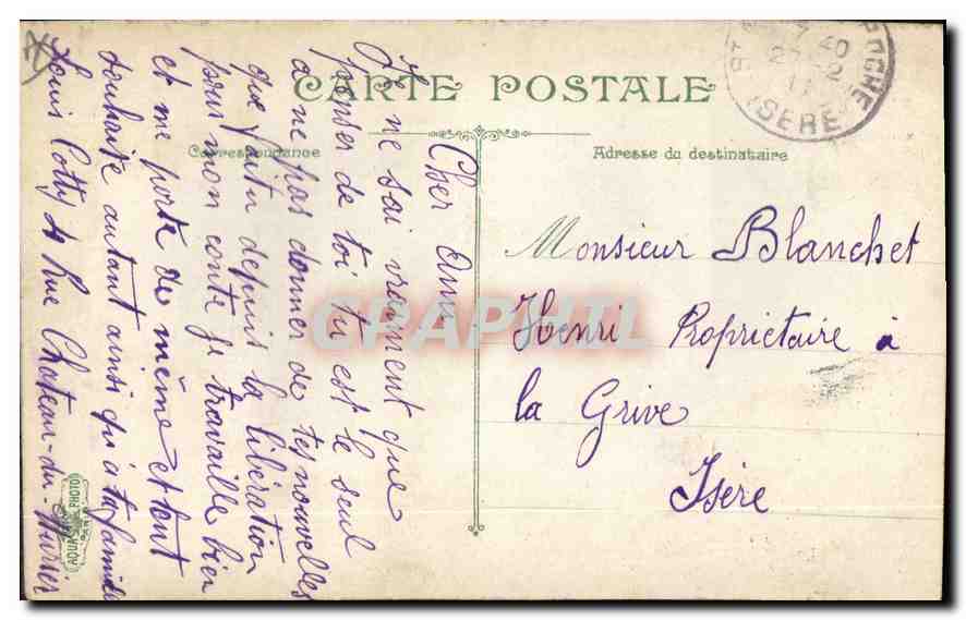 CPA Marseille la rue de la Republique  — Rückseite